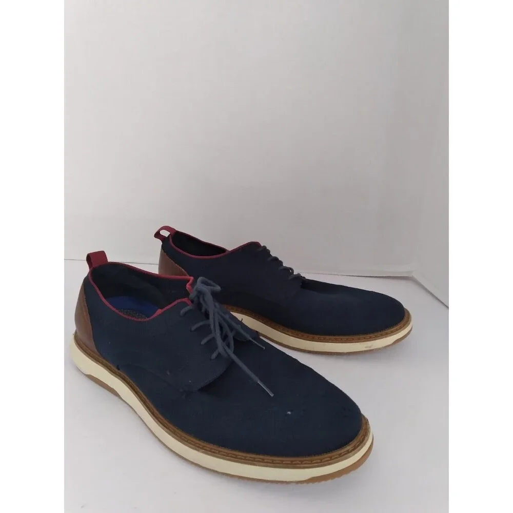 Navy Blue Oxford Dress Shoes Casual‎ Lace Up Comfort Sole Men's